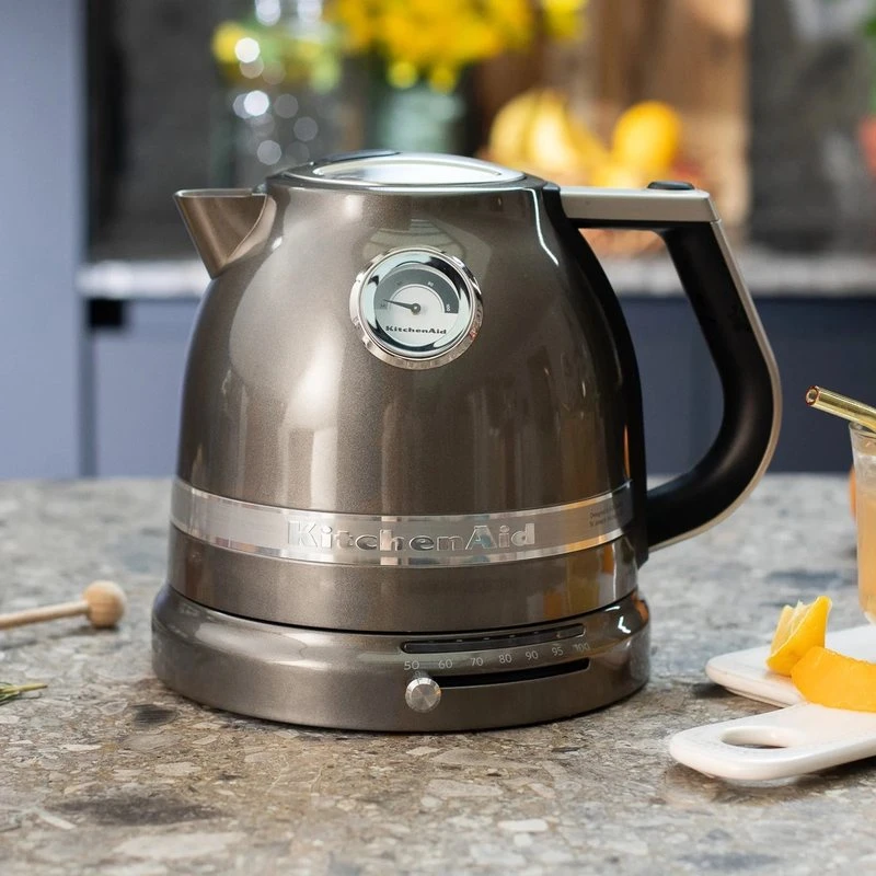 Czajnik KitchenAid Artisan 1,5 l z regulacją temperatury 5KEK1522EMS, srebrzystopopielaty, zdjęcie 2