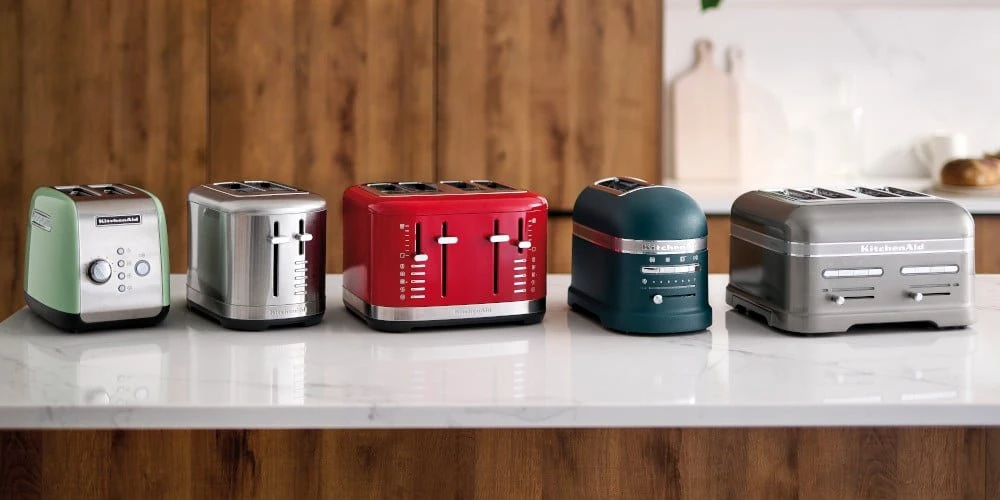 Toster KitchenAid na 4 kromki z manualnym sterowaniem 5KMT4109ESX, stal szczotkowana, zdjęcie 1