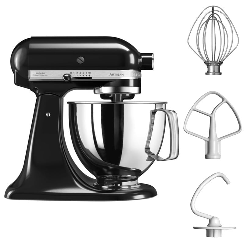 Mikser planetarny KitchenAid Artisan 5/125 czarny, wyposażenie