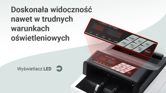 Extralink Lockstar Mg X-300 | Profesjonalna liczarka nominałowa do banknotów | Uv, Ir