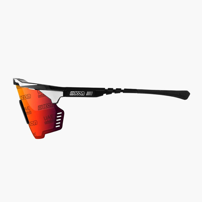Okulary SCICON AEROSHADE KUNKEN Black Gloss White Bolt - SCNPP Monogram UAE Multimirror Red