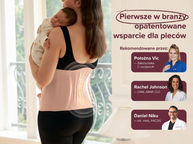 Pas poporodowy Momcozy ErgoWrap Belly Band, rozmiar M, cielisty