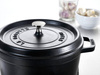 Staub La Cocotte Garnek Żeliwny Okrągły 12.6 Ltr, Czarny