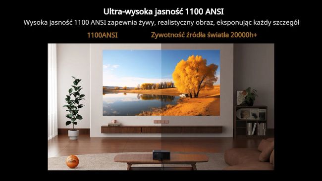 Wanbo X5 Pro New | Projektor | Google TV, FullHD, 1100 ANSI, kontrast 3000:1