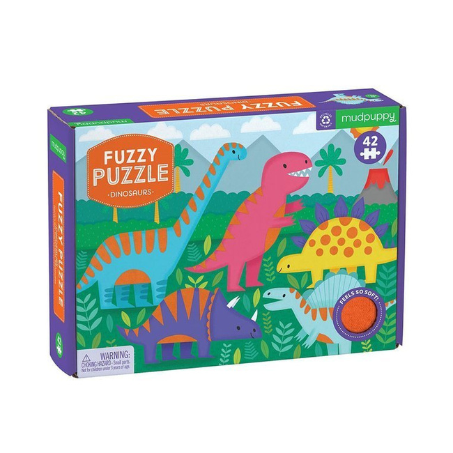 Mudpuppy Puzzle sensoryczne z miękkimi aplikacjami Dinozaury 42 elementy 3+