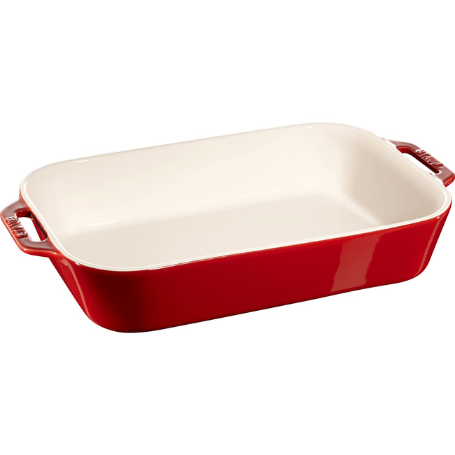 Prostokątny półmisek ceramiczny 4.5 ltr, czerwony - Staub