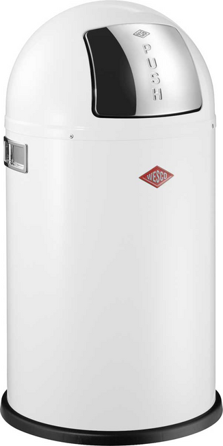 Kosz na śmieci biały 50l Pushboy Wesco