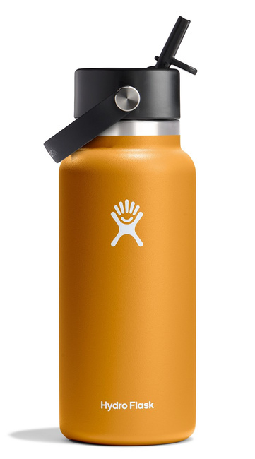 Butelka 32oz Wide Mouth Flex Straw Cap, Fossil - Hydro Flask