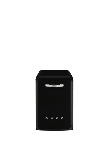 Smeg - Zmywarka Do Naczyń, 60 Cm, 50S, Czarny 50's Style Lvfabbl3 Czarny (Chromowany Uchwyt)