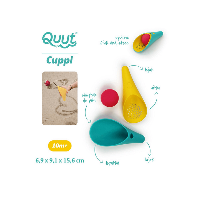 Zestaw 2 łopatek wielofunkcyjnych Cuppi z piłeczką - Quut