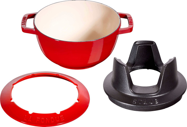 Staub zestaw do fondue 20 cm, czerwony