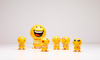 Figurka Hoptimist Smiley Love S żółta dekoracja prezent na walentynki
