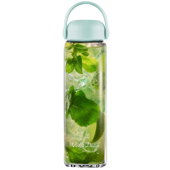 Szklana butelka na wodę Fuori 540 ml Miętowa 30251 - Vialli Design