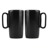 Dwa kubki ceramiczne z uszkiem 330 ml Fuori czarne 30084 - Vialli Design