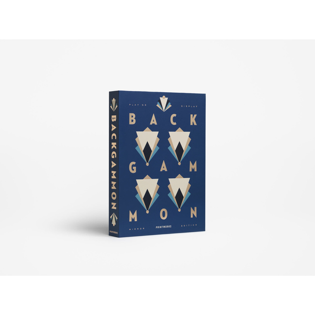 Backgammon Printworks Art of Backgammon Mirror, granatowo-miedziany