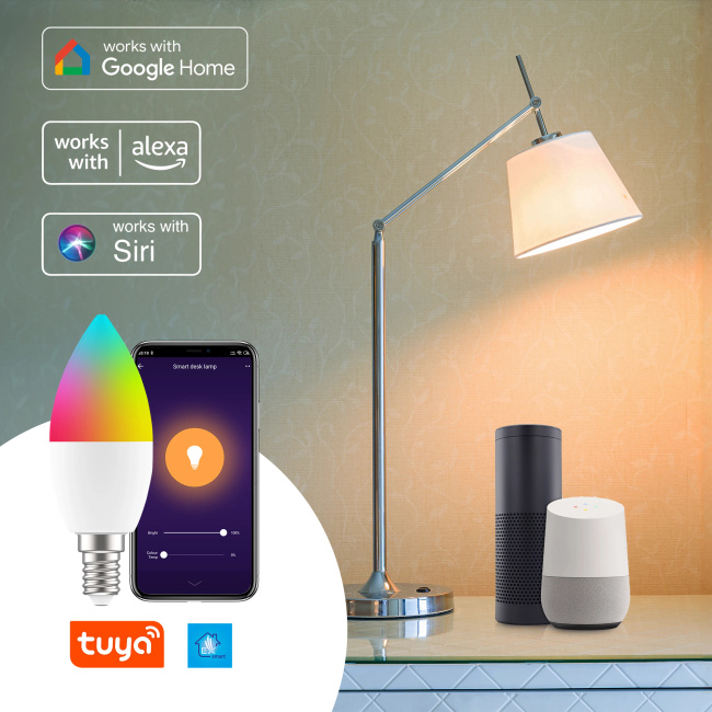 Extralink Smartlife | Żarówka LED | E14 C37 2700-6500K WiFi 220-240V, Tuya