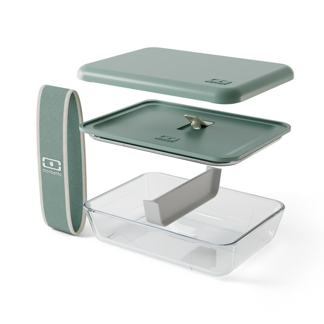Monbento x Pyrex lunchbox szklany Pure - Green Natural