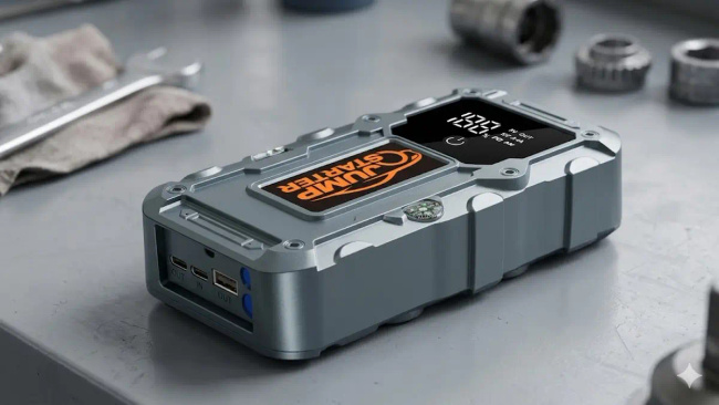 Extralink Jump 34 Jump Starter | Powerbank rozruchowy do odpalania samochodu | 3x LED, latarka, wyświetlacz LCD