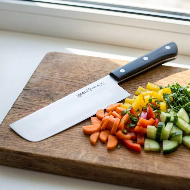 Samura Harakiri Nóż Kuchenny Nakiri AUS-8, Ostrze 17 cm