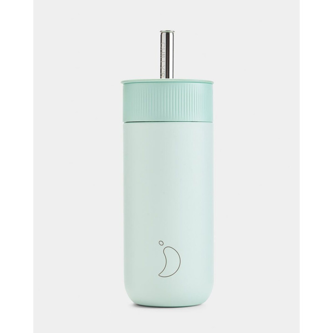 Termiczny kubek 2w1 ze słomką | 500ml | Miętowy series 2 - Chillys bottles