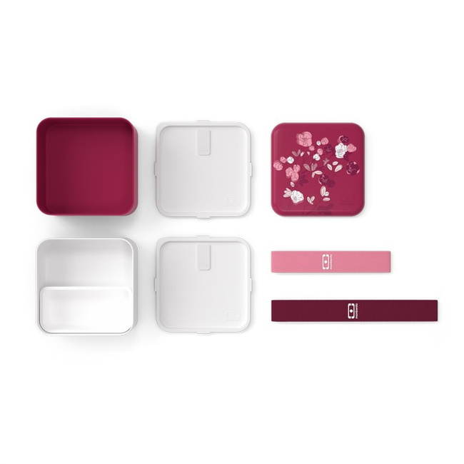 Lunchbox Bento Square Fr, Graphic Magnolia - Monbento