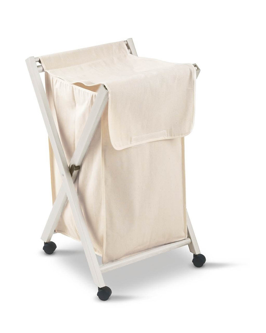 Arredamenti Banny Składany Kosz Na Pranie - 50 X 44 Cm, Biały