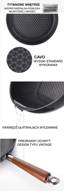 Happycall Wok CROCODILE IH 30 cm z powłoką grafenową