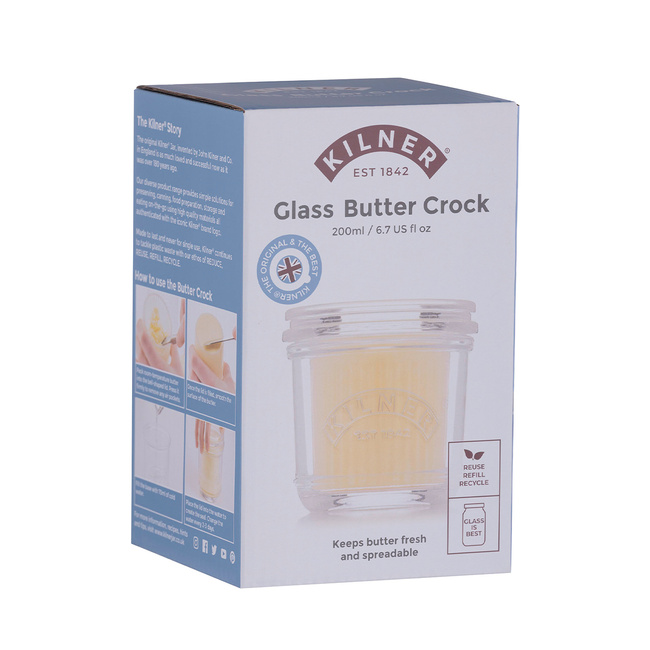 Maselniczka szklana Glass Butter Crock - Kilner