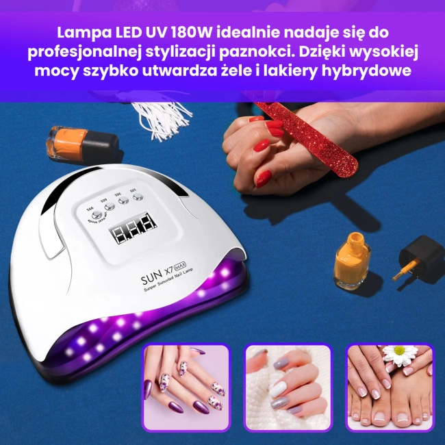 Lampa LED UV do paznokci Extralink Beauty 180 W z czujnikiem ruchu