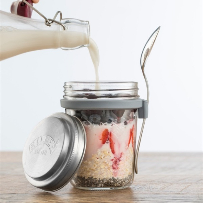 Pojemniki śniadaniowe z łyżką Breakfast Jar - Kilner