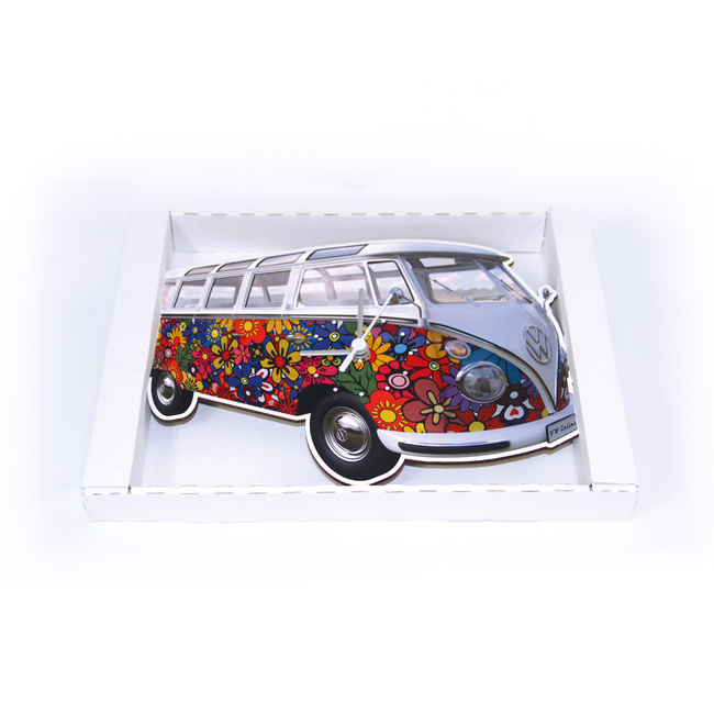 Vw Zegar ścienny Bus Flower Power - Brisa