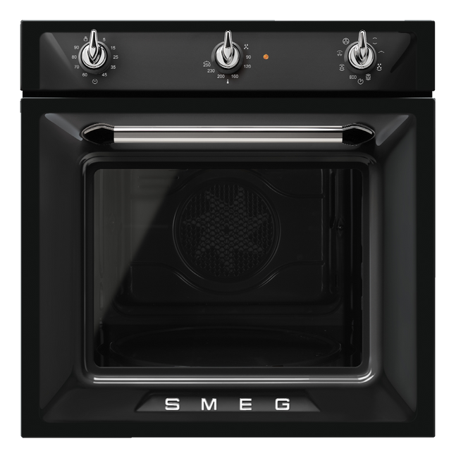 Smeg - Piekarnik, 60 cm, Victoria, czarny Victoria SF6905N1 czarny (chromowane pokrętła)