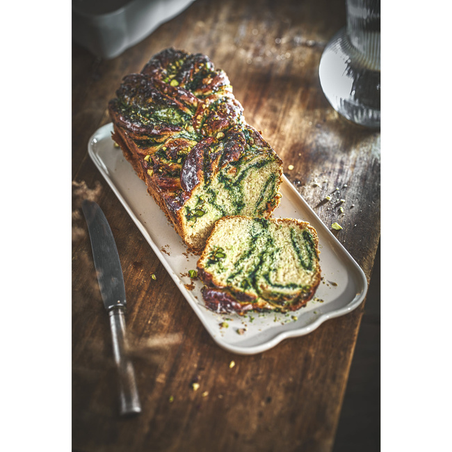 Prostokątny talerz do serwowania - kremowy - Emile Henry