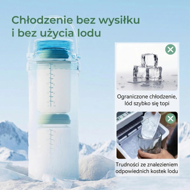 Przenośna chłodziarka do mleka matki Momcozy CM01, 650 ml, zielona