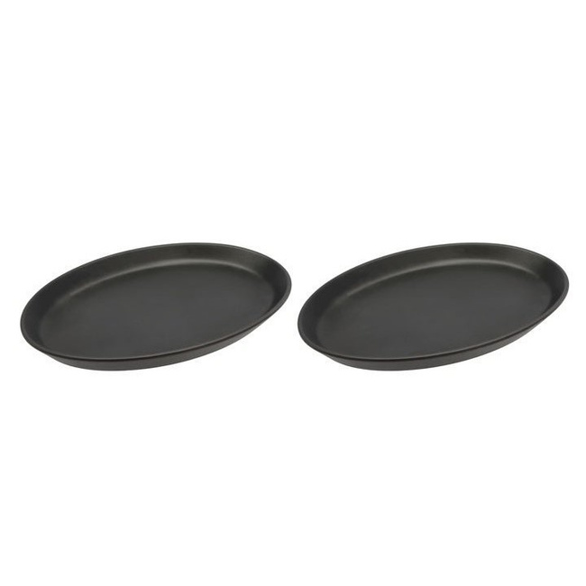 Morsø Forno Stoneware Black talerz do steków 2 szt. 28x20 cm