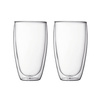 Szklanki z podwójną ścianką Pavina 450 ml 2 szt. transparent