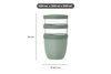 Lunchpot Mepal Ellipse 500 + 200 + 200 ml Nordic Black, trzy pojemniki w jednym