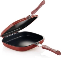 Wielofunkcyjna podwójna patelnia Happycall 28 cm czerwona