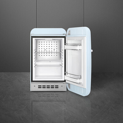Smeg - Minibar, FAB5RPB6 50'S RETRO STYLE - pastelowy błękit