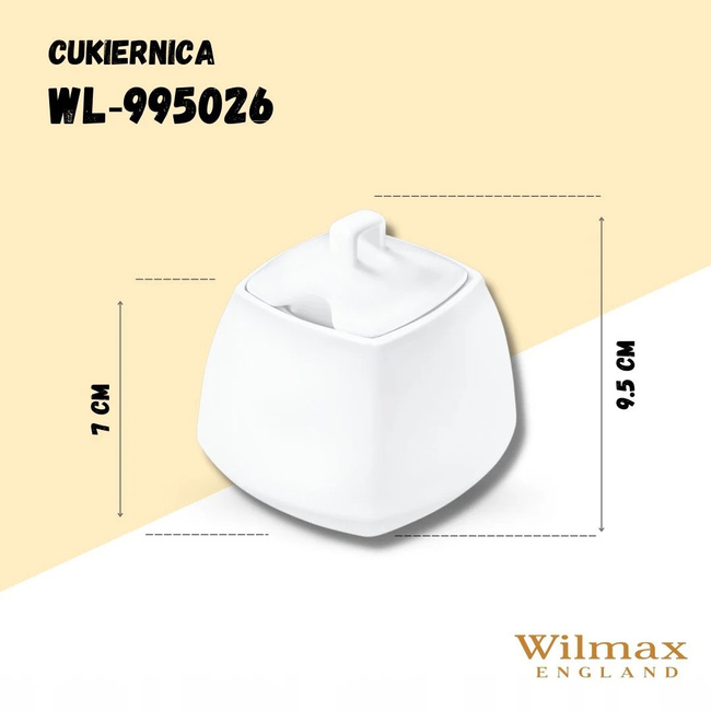 Cukiernica porcelanowa 340 ml square - Wilmax