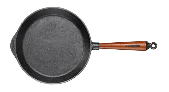 Patelnia żeliwna Skeppshult Traditional 26 cm z rączką z drewna bukowego