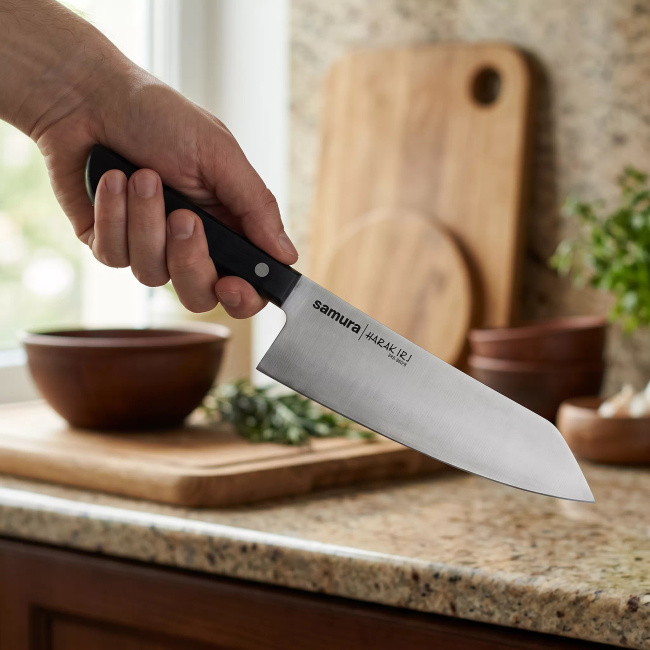 Samura Harakiri Nóż Kuchenny Hakata / Bunka Aus-8, 17.1 cm