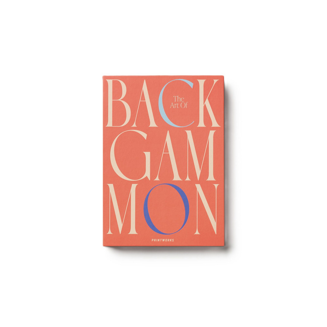 Gra tryktrak Printworks Art of Backgammon, czerwono-niebieska, w formie książki