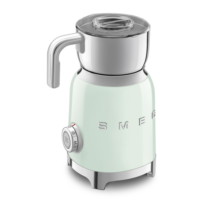 Smeg - Spieniacz do mleka, pastelowa zieleń Mff11pgeu 50's Style