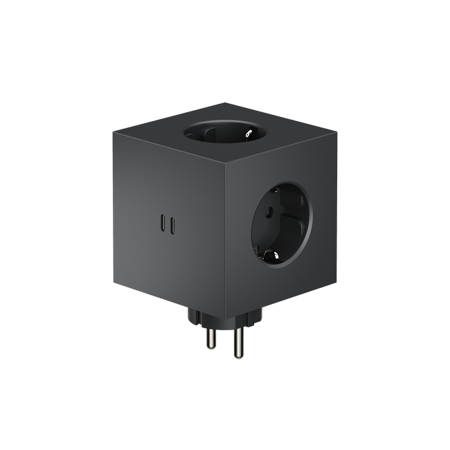 Rozszerzacz gniazd Square 2 z podwójnym Usb-c o mocy 30 W - czarny - Avolt