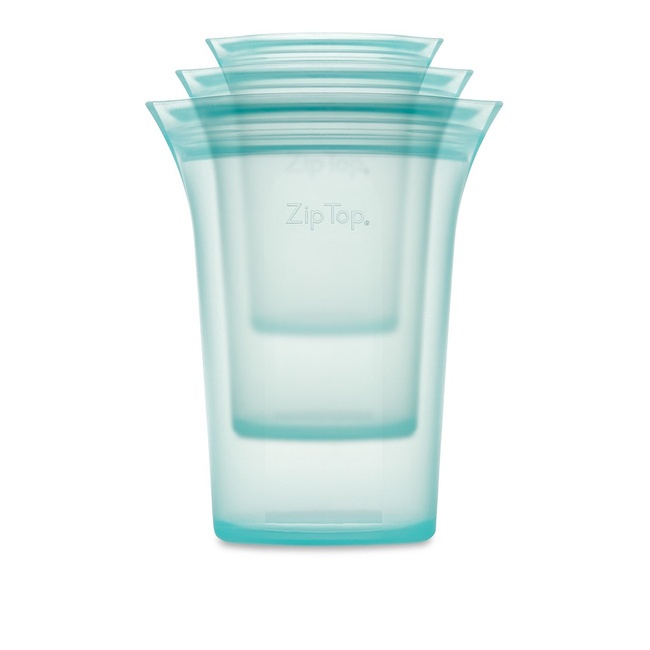 Pojemnik na przekąski L, Teal, Cups - Zip Top