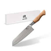 Shiori - Shibuki Santoku - uniwersalny, wielozadaniowy nóż szefa kuchni ze stali Sandvik 14C28N