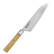 Nóż Santoku Mcusta Zanmai Beyond ZBX-5003B, stal węglowa Aogami Super, 18 cm