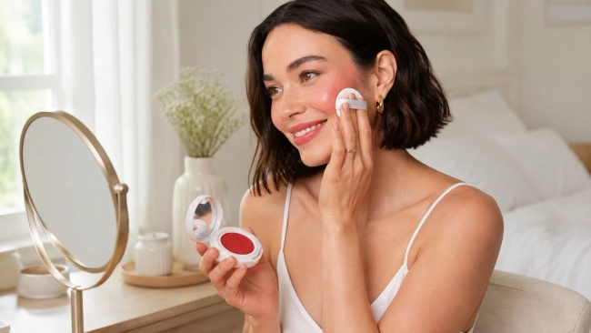 Róż do policzków Lovro Bloomlight Cushion Blush 02 Raspberry Cloud, w poduszeczce, 4,8 g