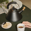 Czajnik z gwizdkiem, Ptaszek, Czarny mat 9093 - Alessi